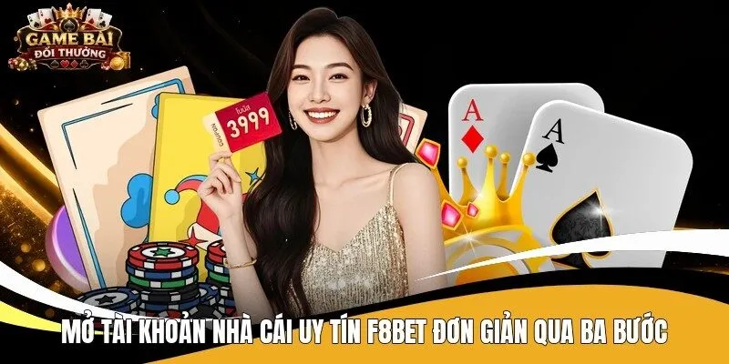 Mở tài khoản nhà cái uy tín F8bet đơn giản qua ba bước 