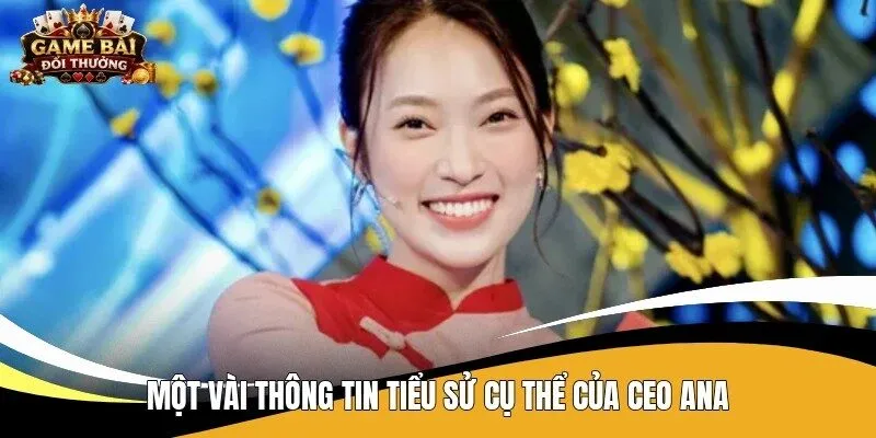 Một vài thông tin tiểu sử cụ thể của CEO Ana